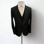 Men’s Black Jacquard Tuxedo Blazer – Slim Fit Formal & Evening Suit